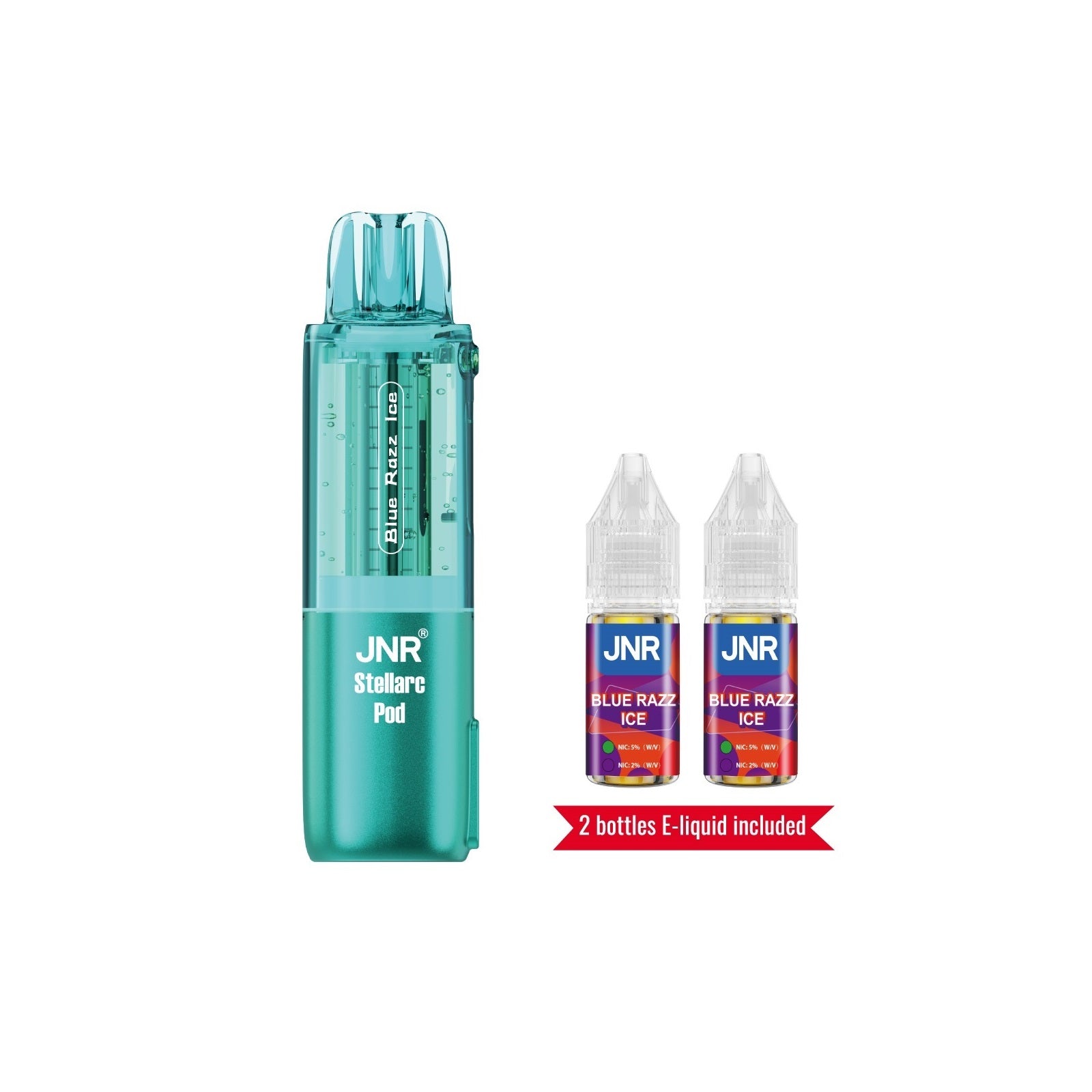 JNR Stellarc 100K Pod Blue Razz Ice Disposable Vape - Black Coral
